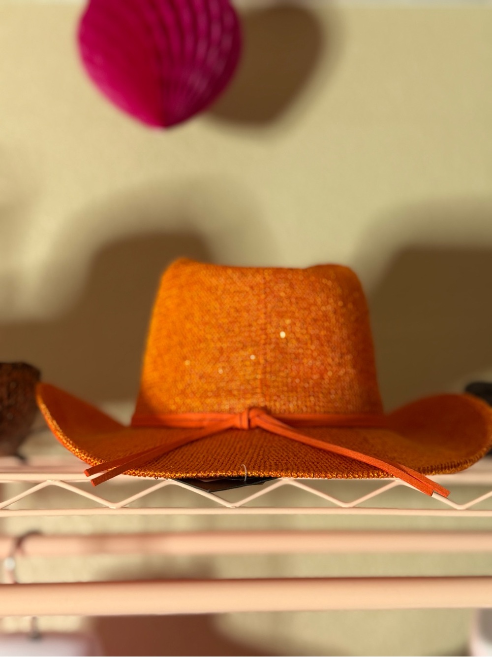 Orange Straw Cowboy Hat - Stylish Women’s Accessory
